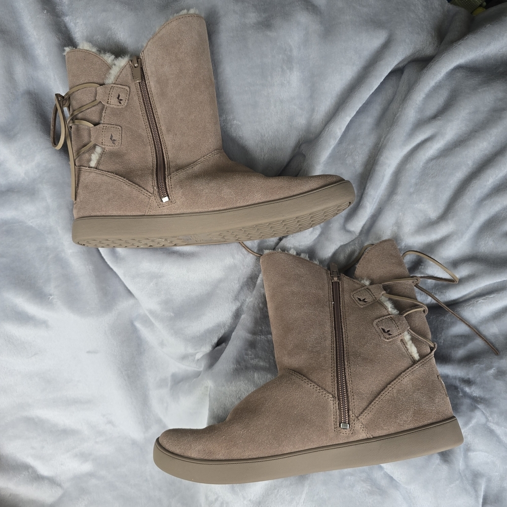 Koolaburra Taupe Suede Winter Boots